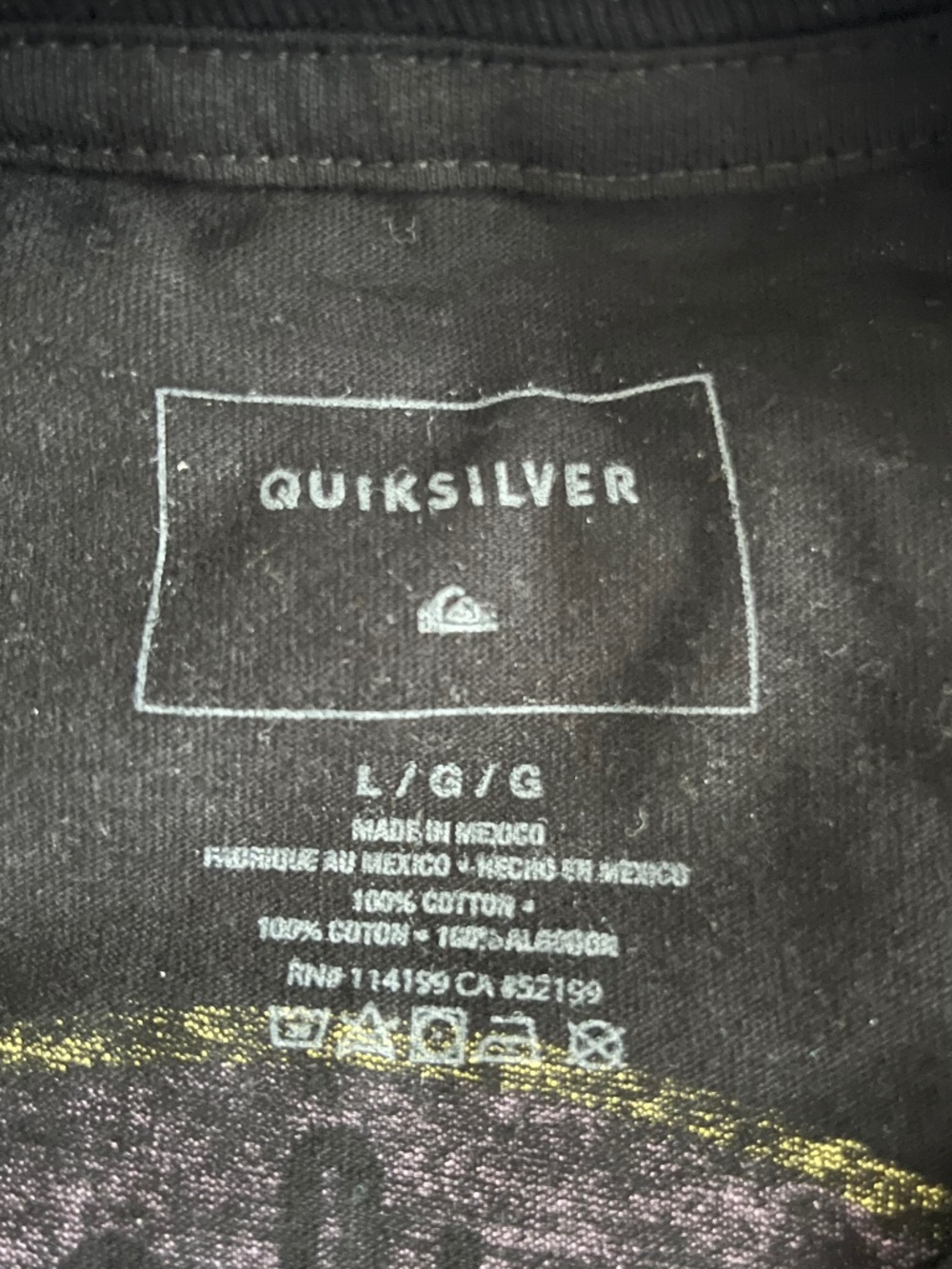 QUIKSILVER Boys T-Shirt Black with Logo Design Large NEW - Picture 4 of 7